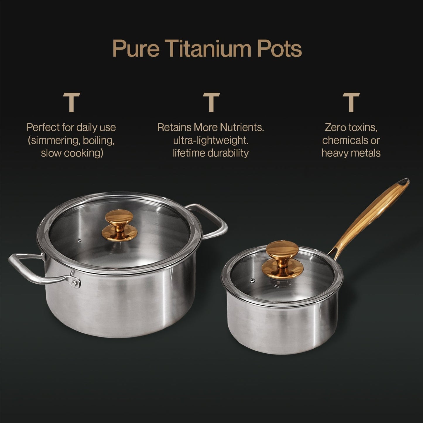 SPRING SALE EXCLUSIVE | Complete Classic Titanium Cookware Set (20 Piece)