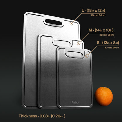 Certified Taima Pure Titanium Cutting Board - Size M