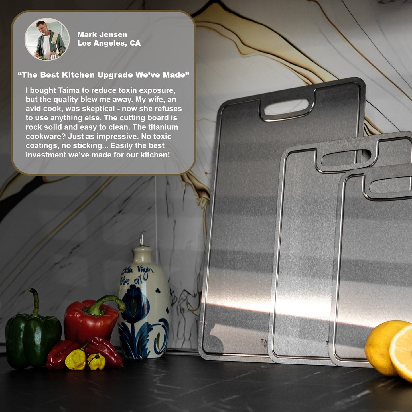 Certified Taima® Pure Titanium Cutting Board | Special Offer