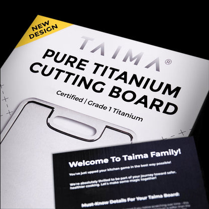 Certified Taima Pure Titanium Cutting Board - Size L